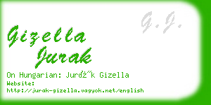 gizella jurak business card